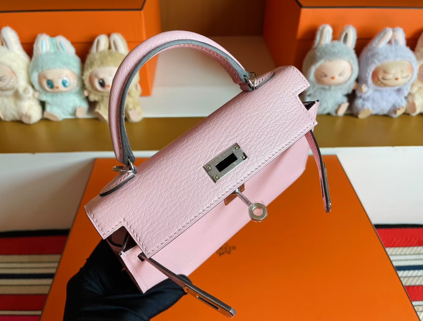 Mini KL Chevre Leather 3Q Rose Sakura