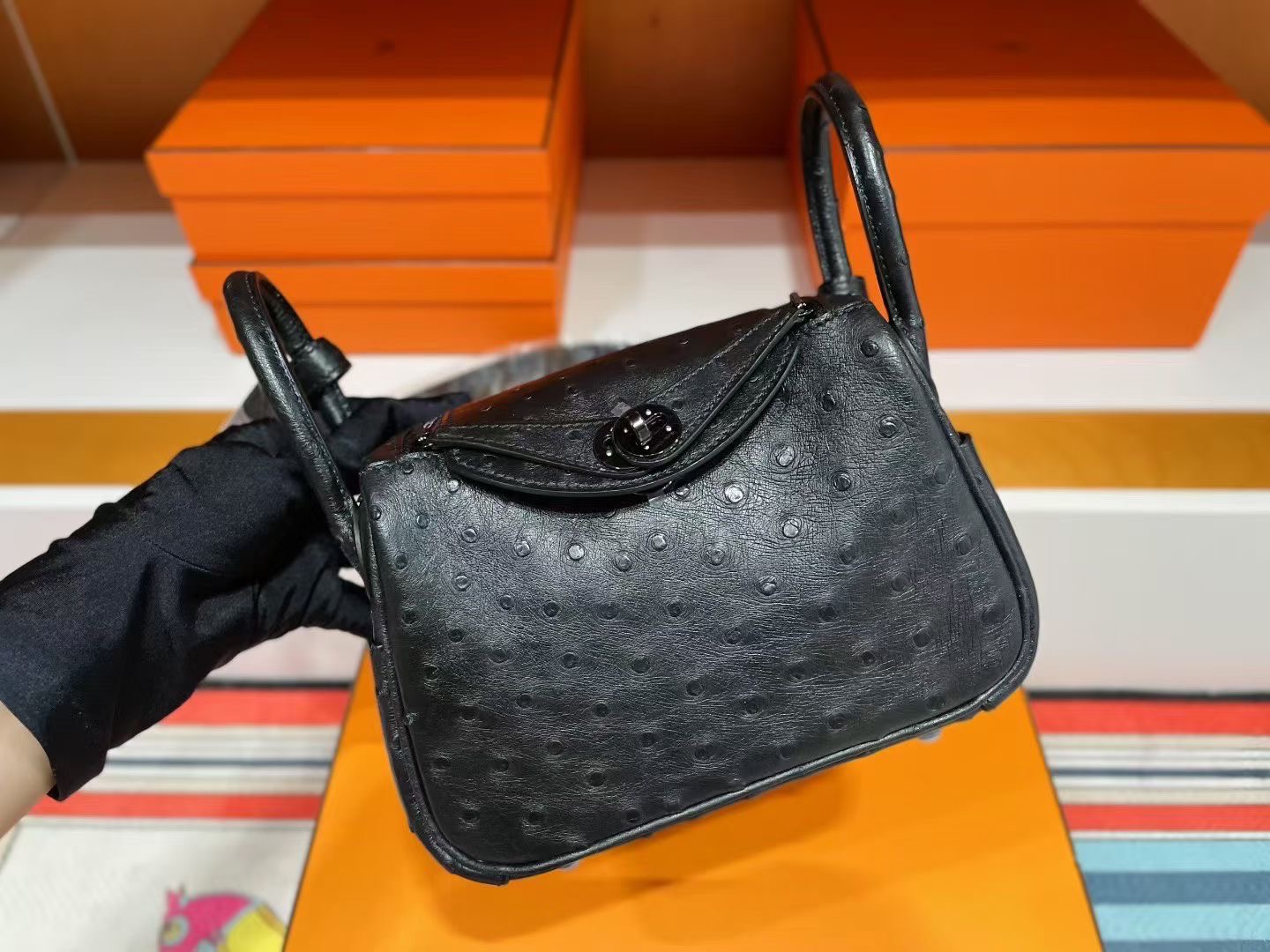 Mini LD Ostrich So Black