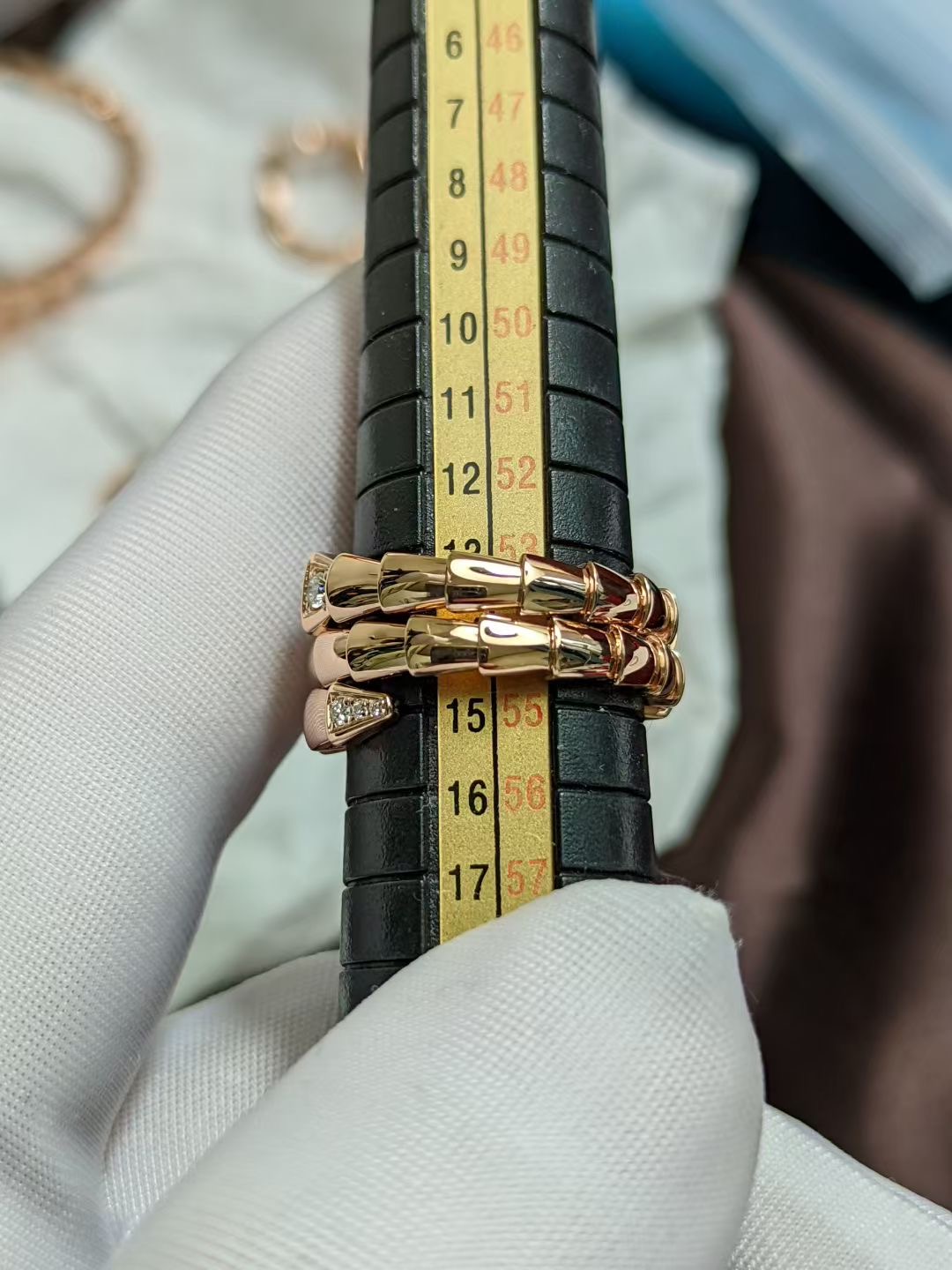Bvlgari set bracelet and ring, earring