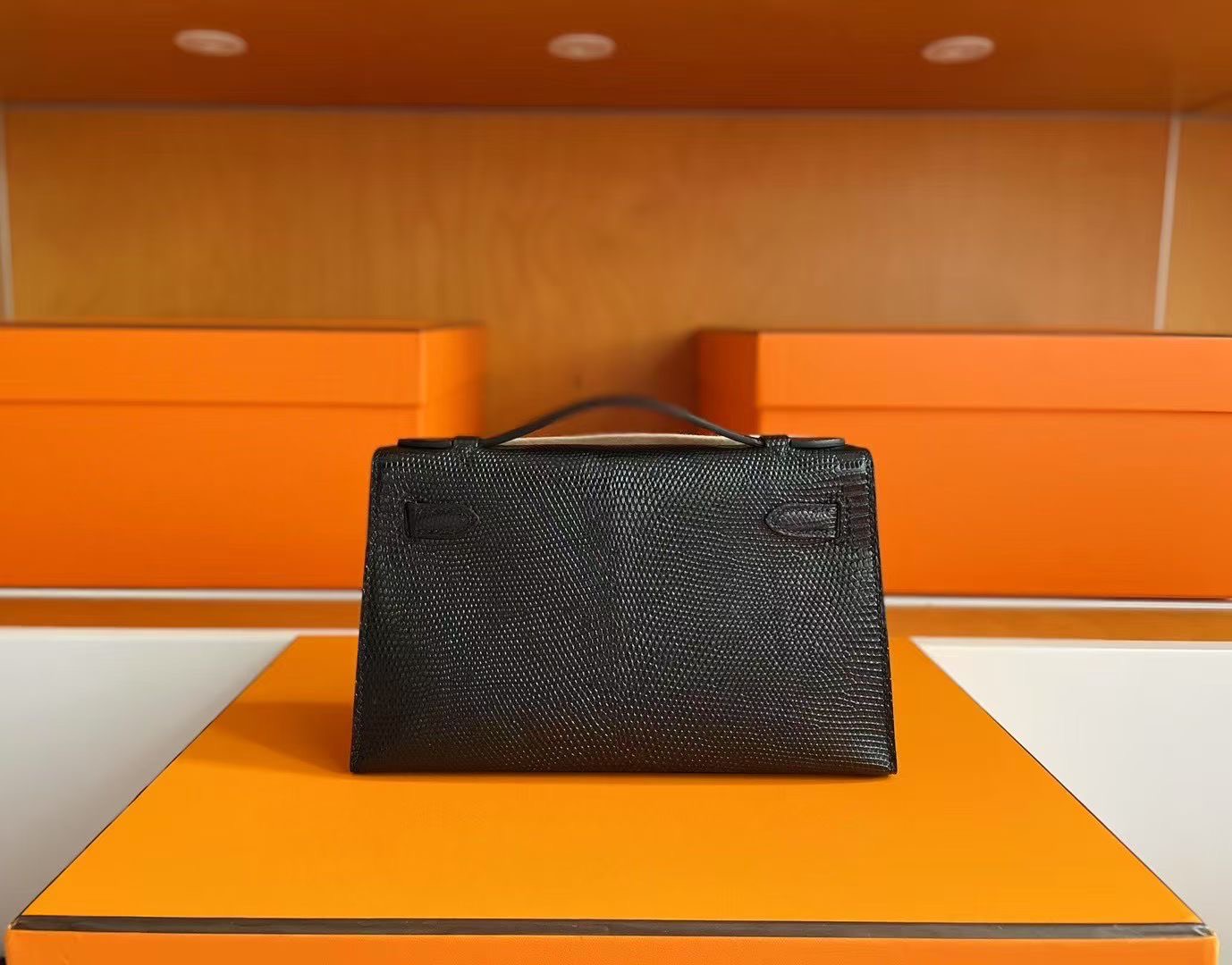KL Pochette Lizard Ck89 Noir PHW