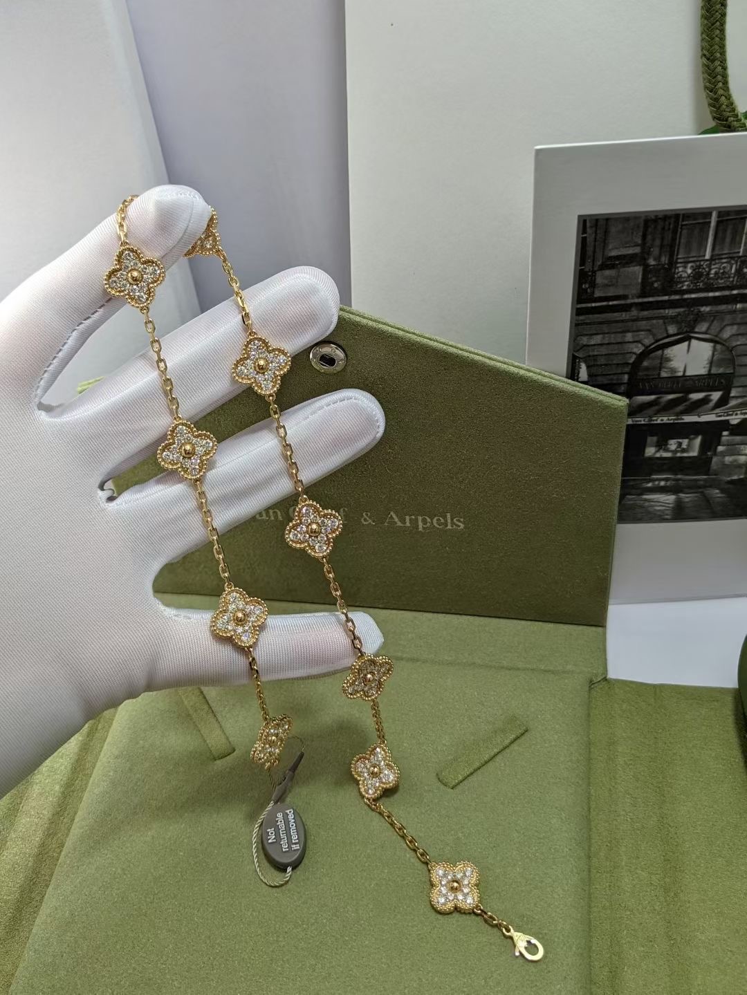 VCA Necklace 10 Motif Full Diamond