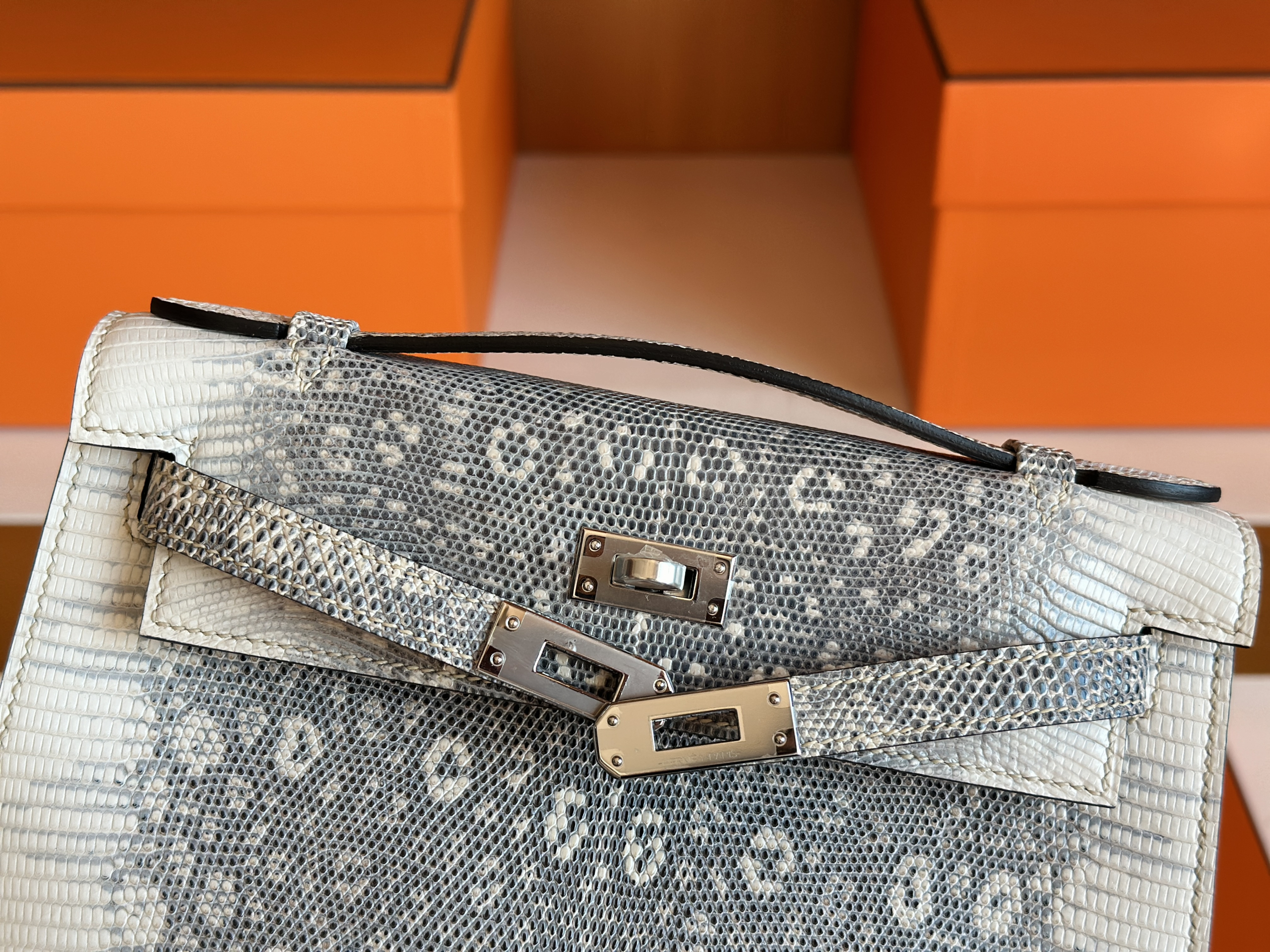 KL Pochette Lizard Omber