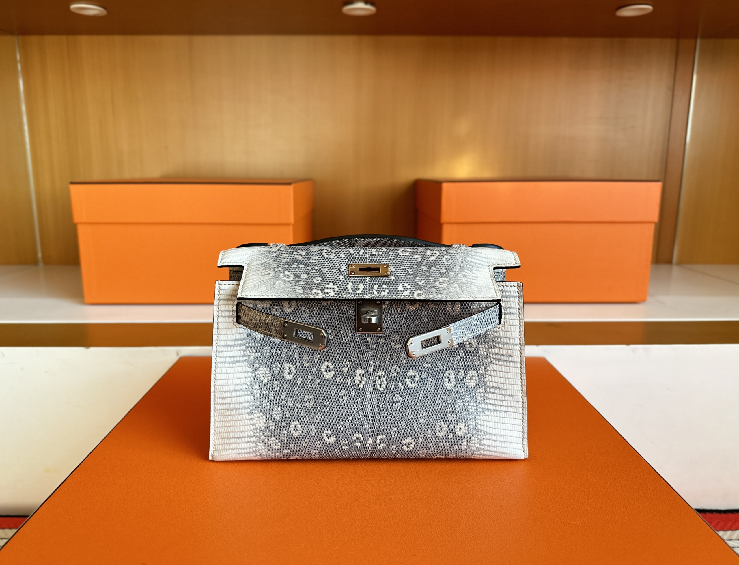 KL Pochette Lizard Omber