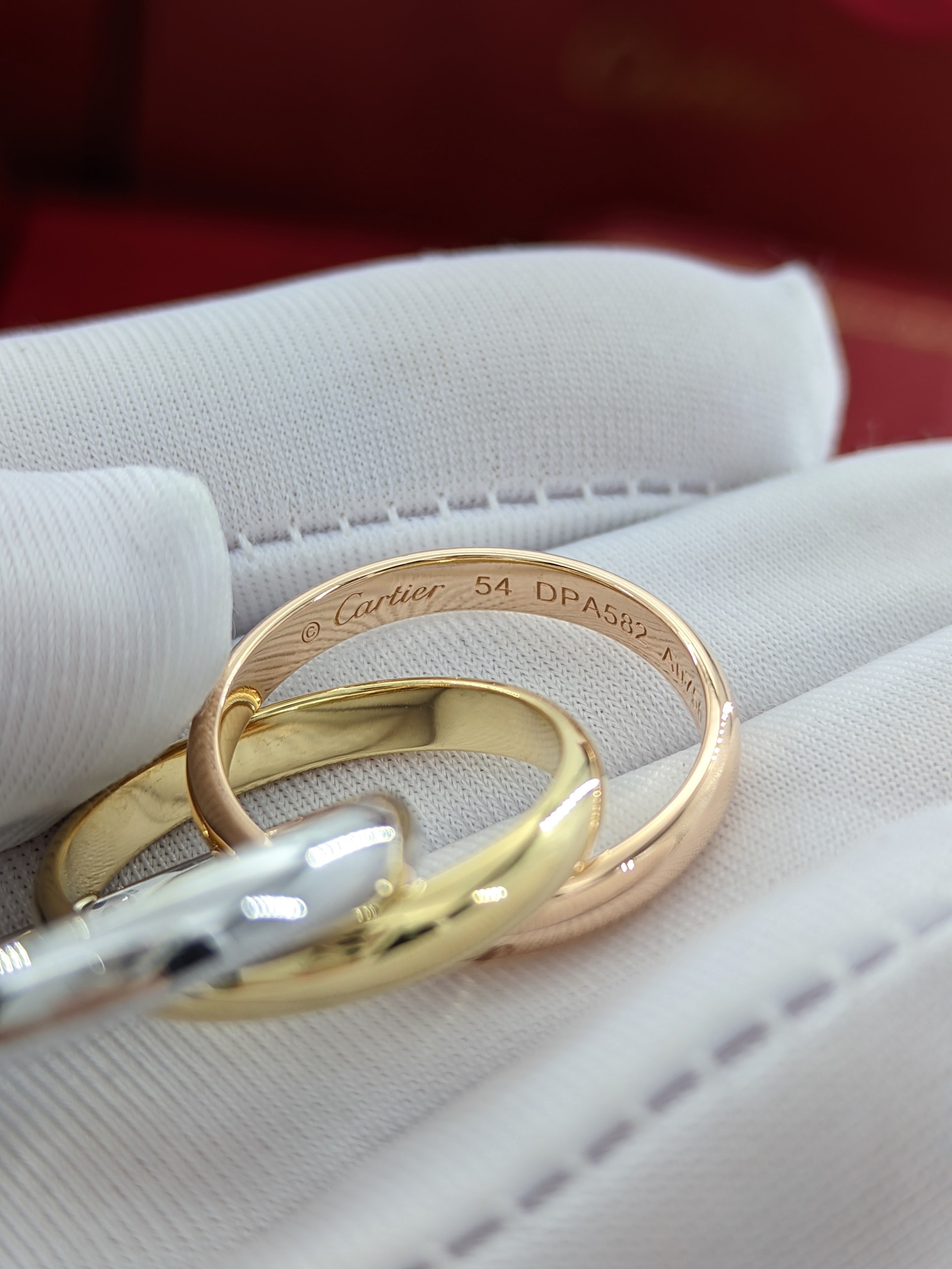 Cartier set ring + earring + necklace 18k gold