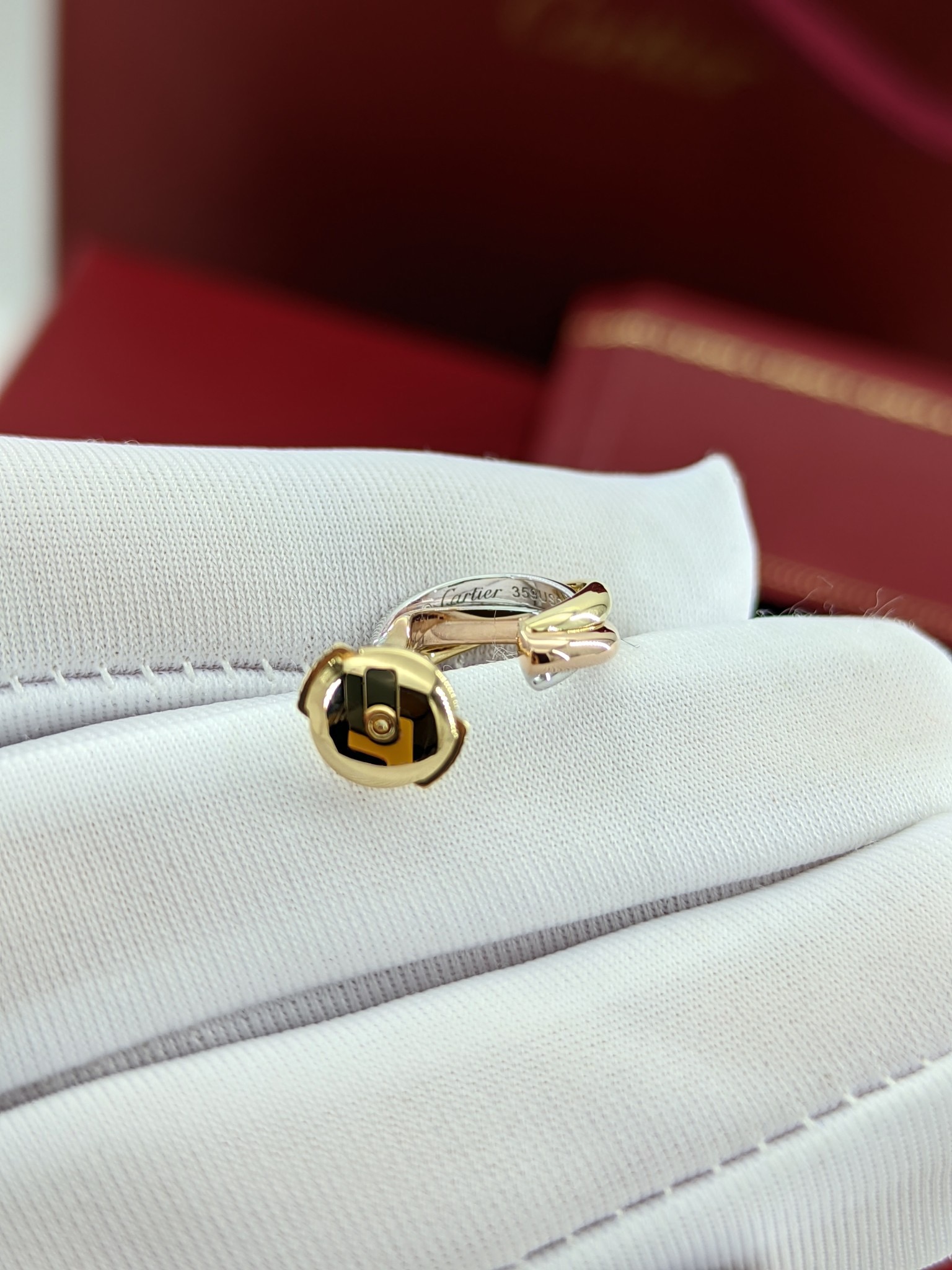 Cartier set ring + earring + necklace 18k gold