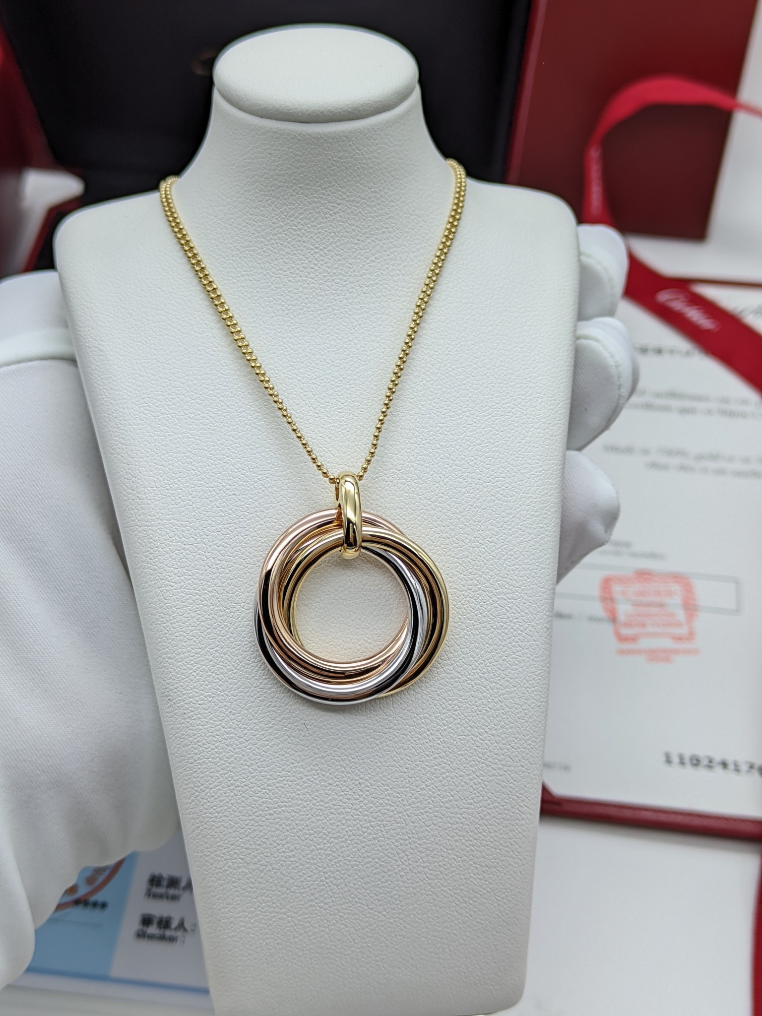 Cartier set ring + earring + necklace 18k gold