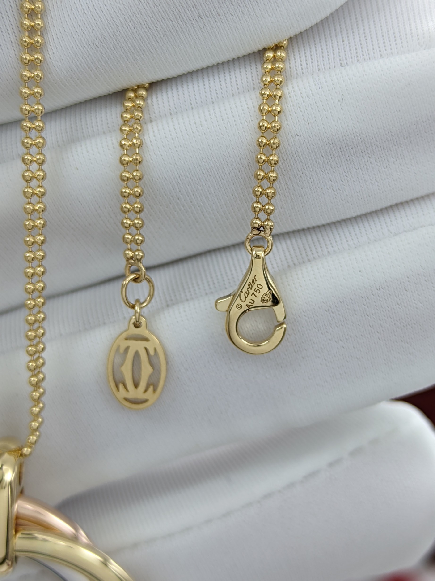 Cartier set ring + earring + necklace 18k gold