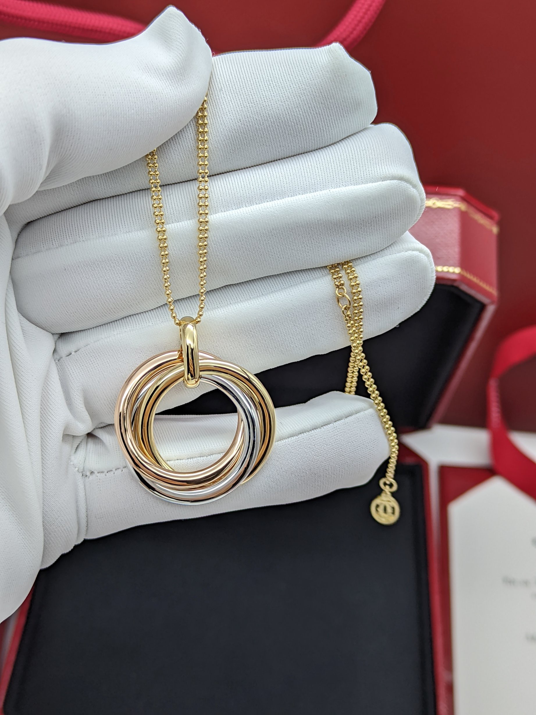 Cartier set ring + earring + necklace 18k gold