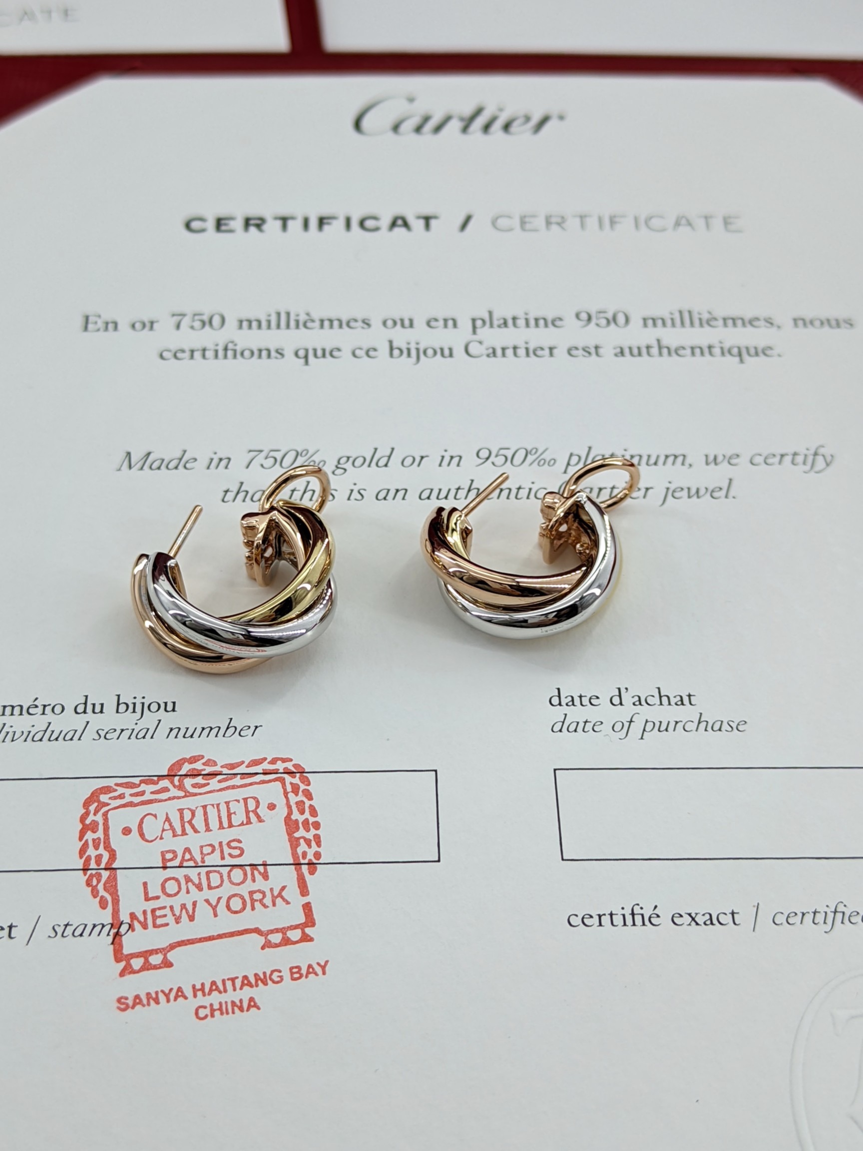 Cartier set ring + earring + necklace 18k gold
