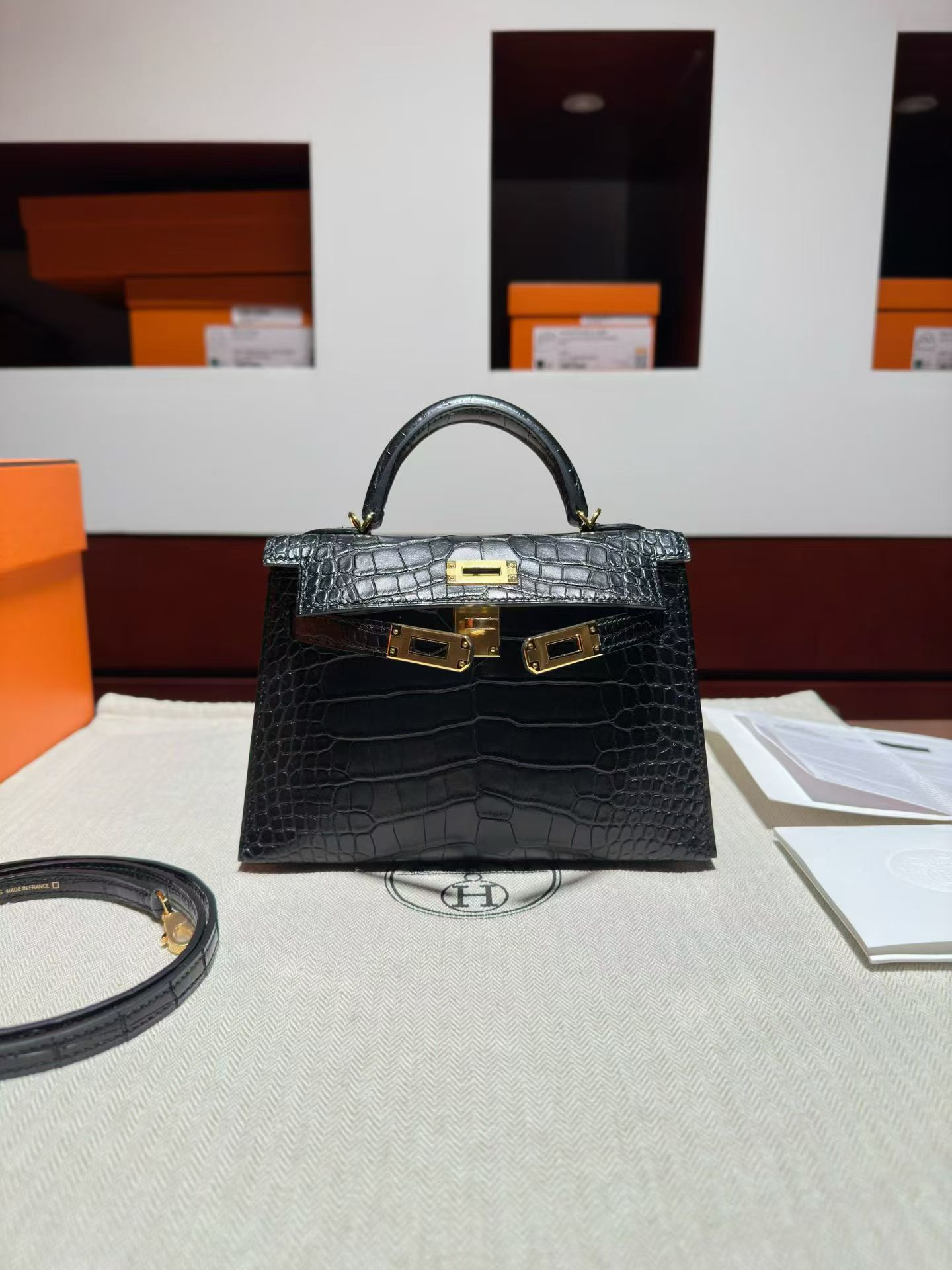 Mini KL Crocodile Ck89 Noir