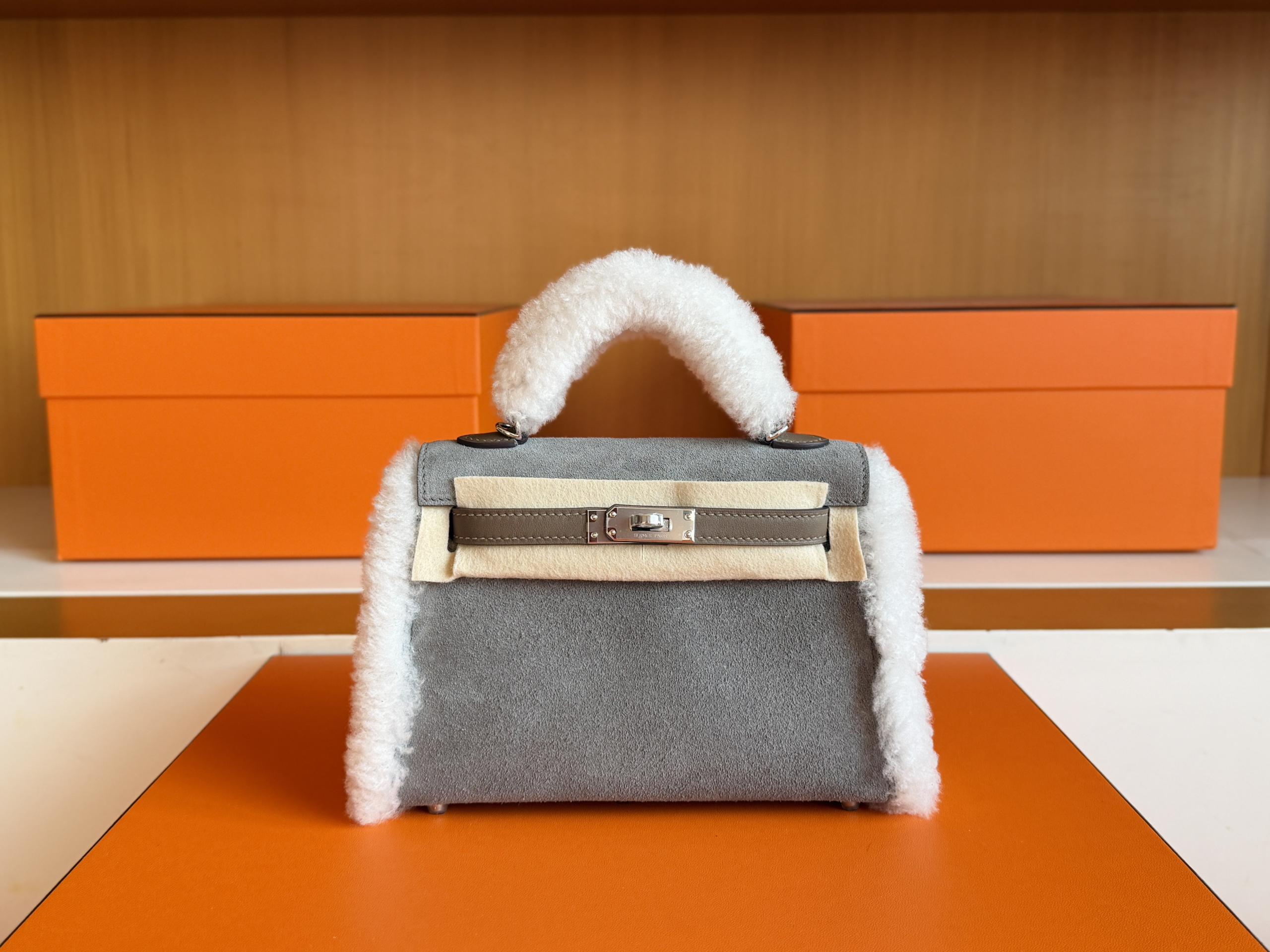 Mini KL Fur Grey Color
