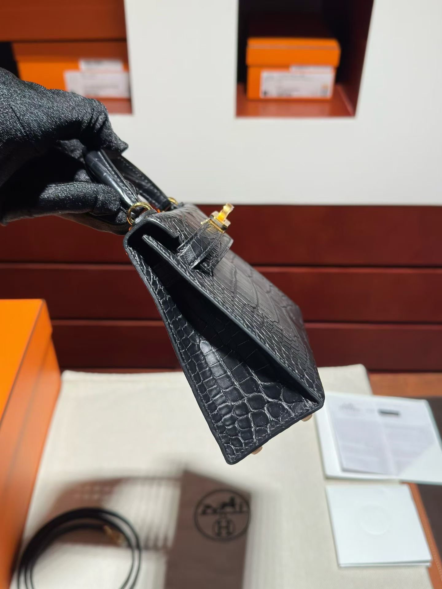 Mini KL Crocodile Ck89 Noir