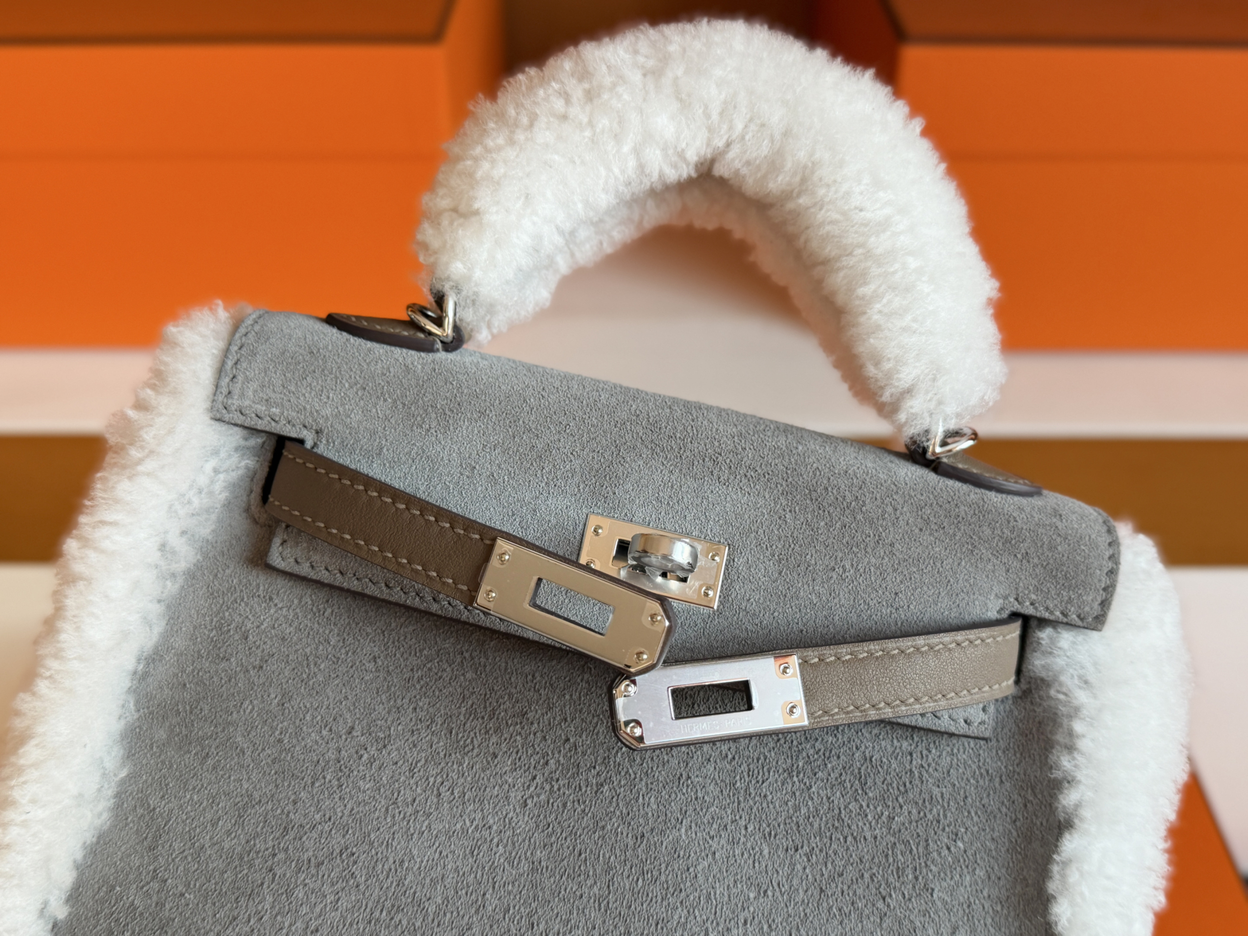Mini KL Fur Grey Color