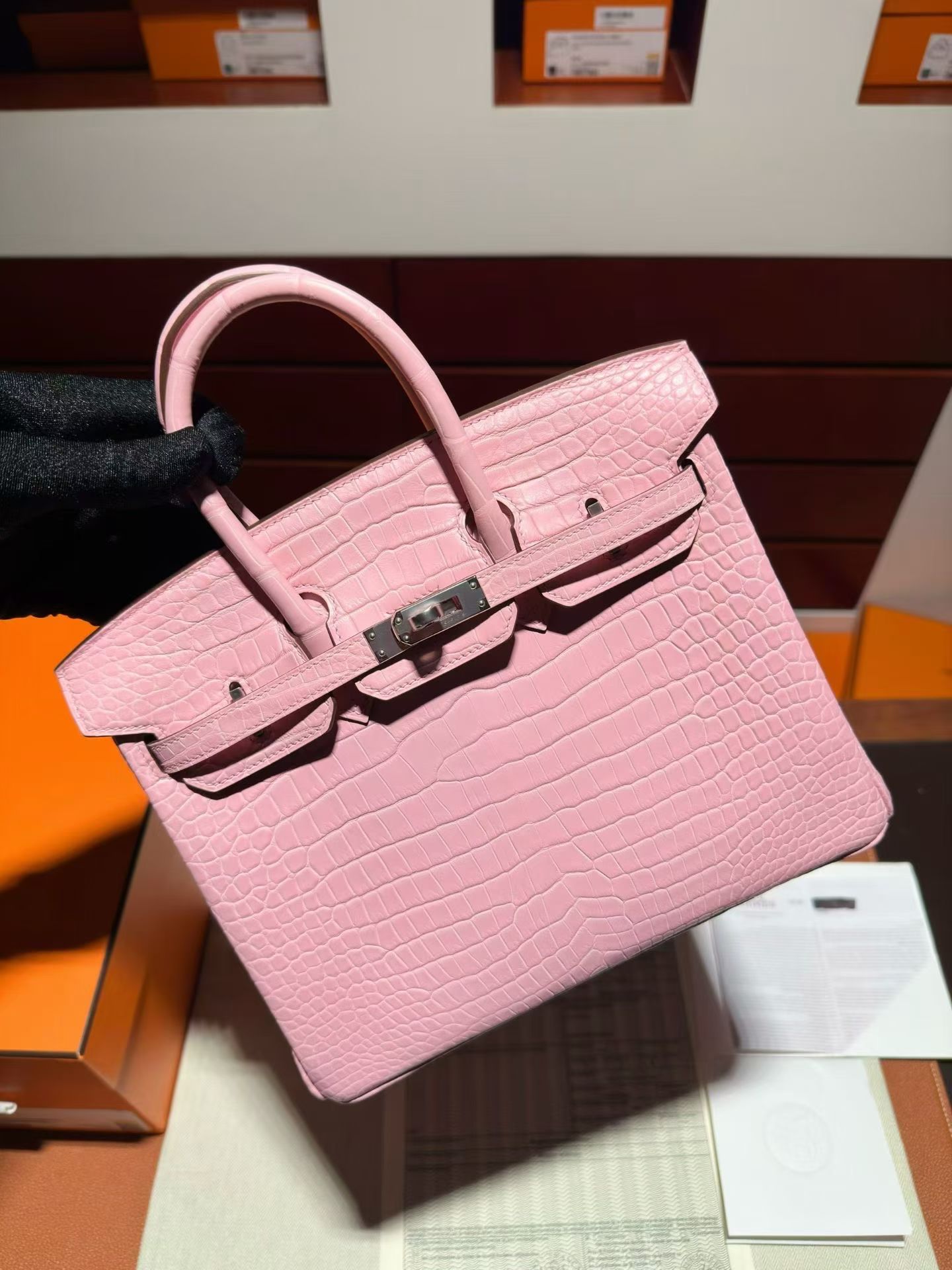 B25 VVIP Crocodile Porosus Pink Color