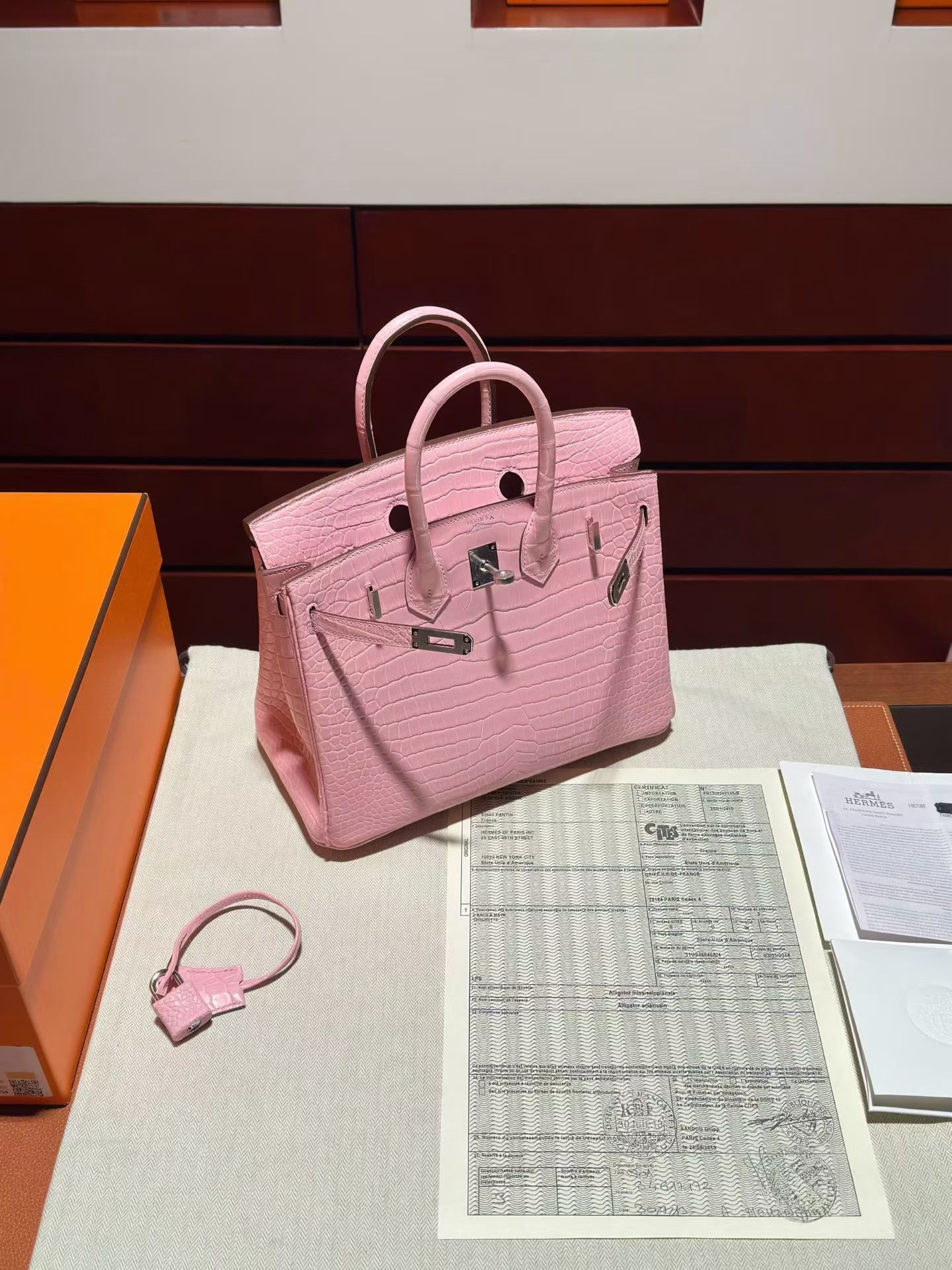 B25 VVIP Crocodile Porosus Pink Color