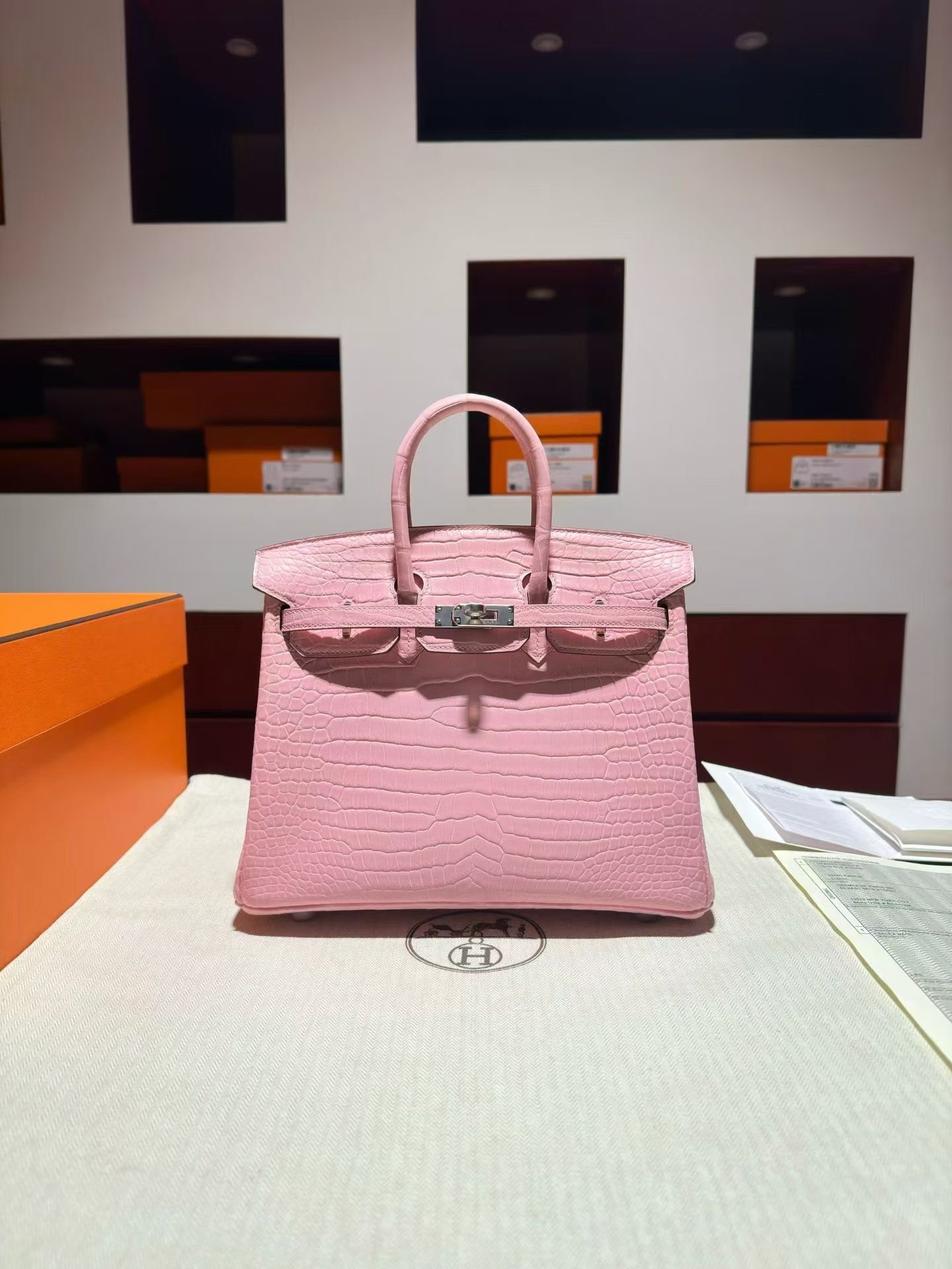 B25 VVIP Crocodile Porosus Pink Color