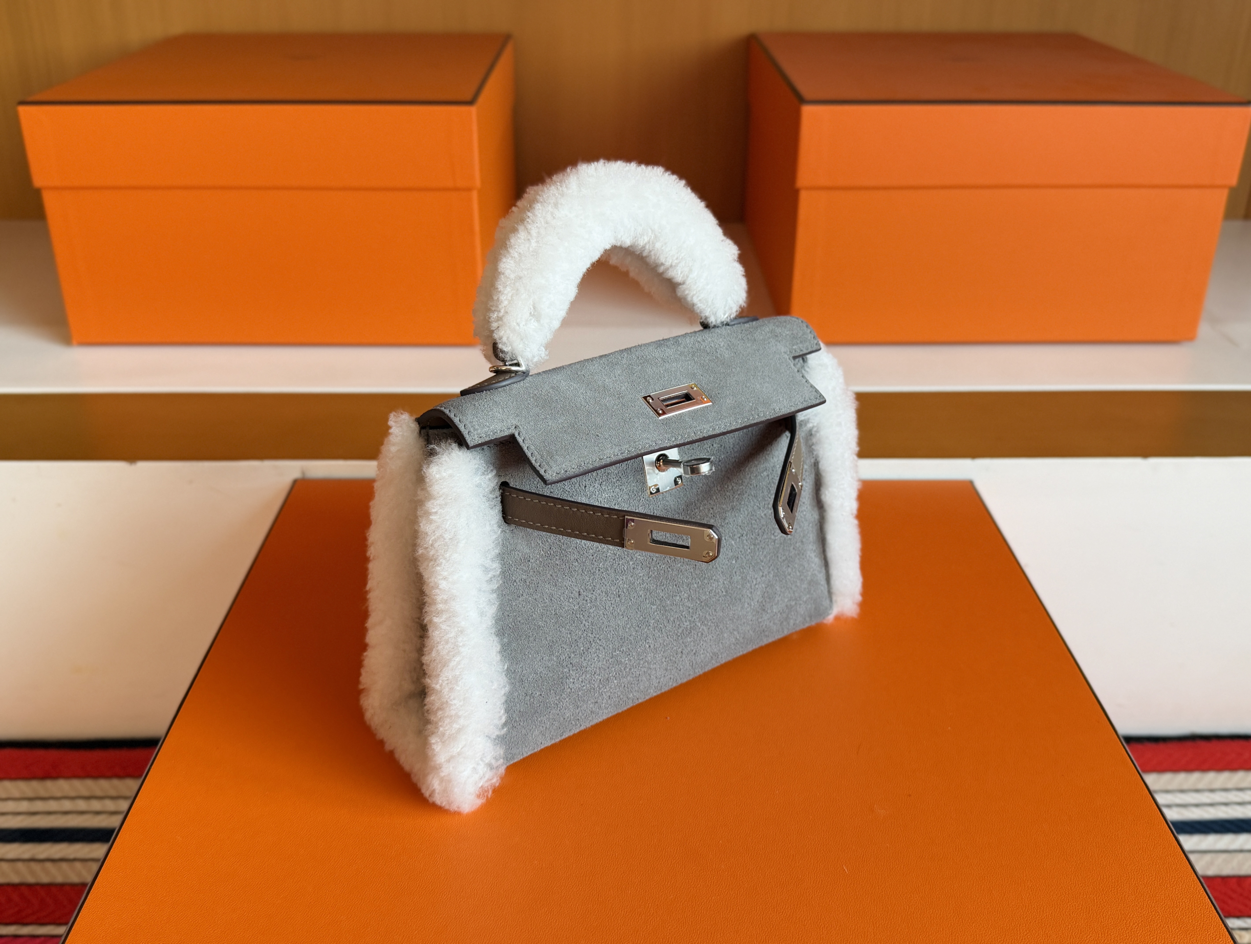 Mini KL Fur Grey Color