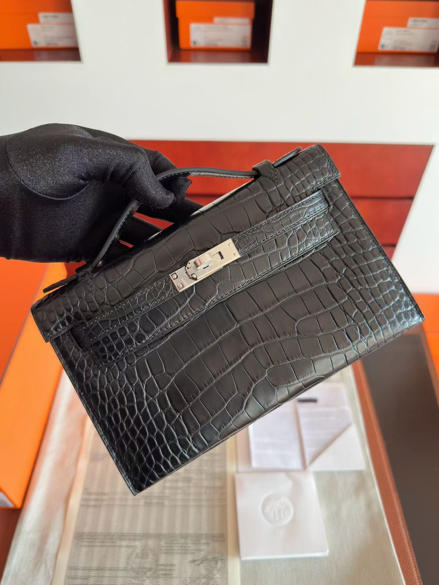 Mini KL Pochette Ck89 Crocodile Aligator