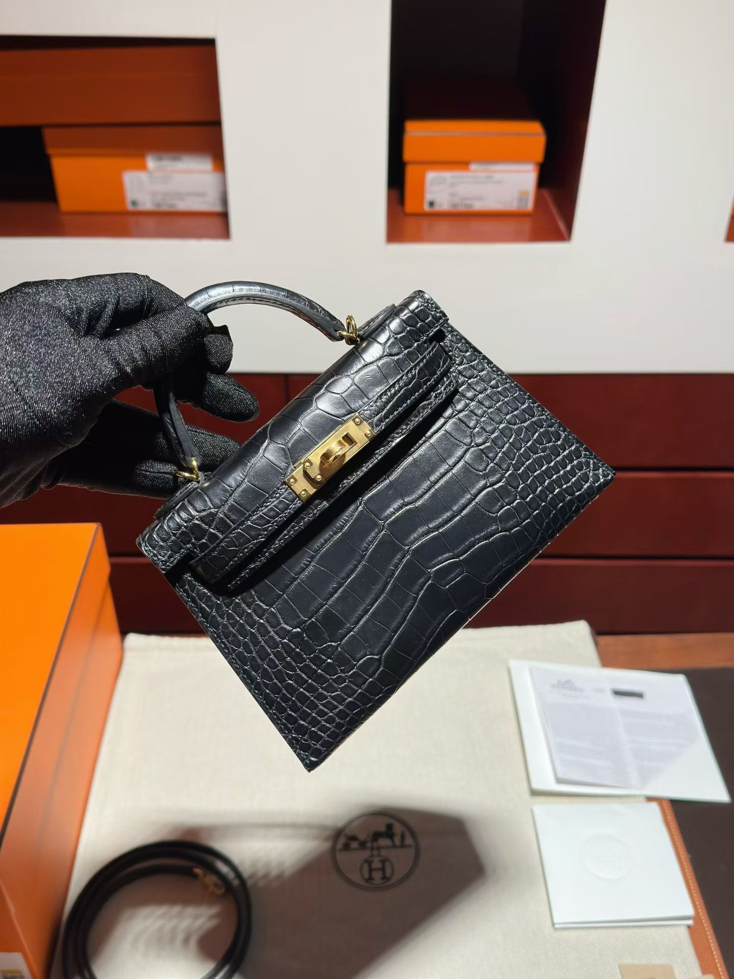 Mini KL Crocodile Ck89 Noir
