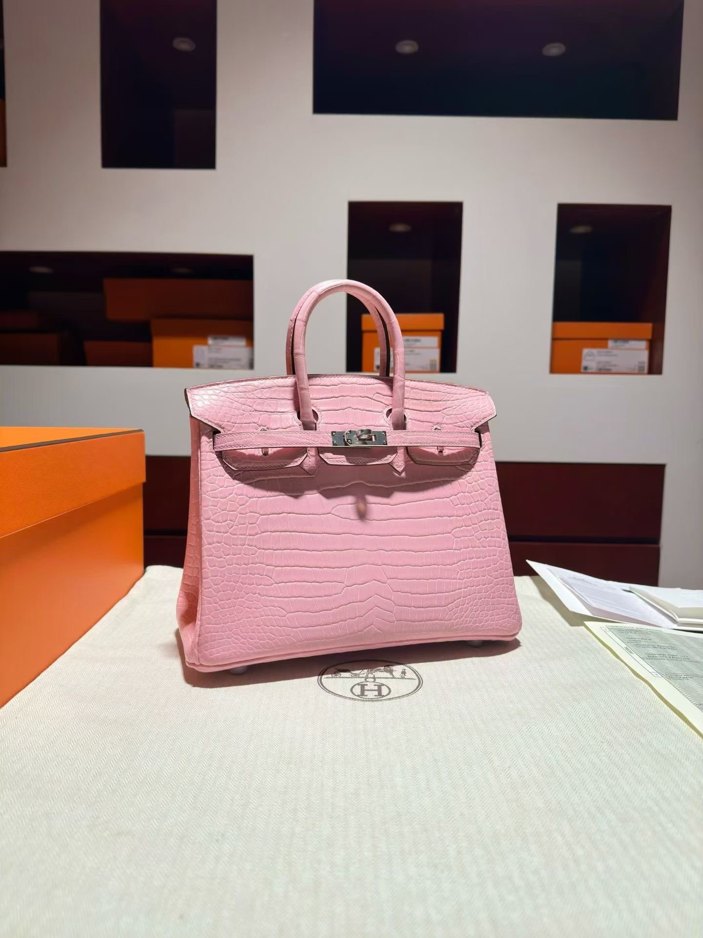B25 VVIP Crocodile Porosus Pink Color