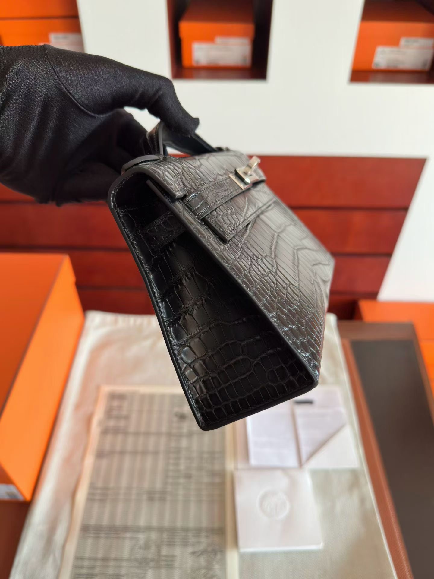 Mini KL Pochette Ck89 Crocodile Aligator