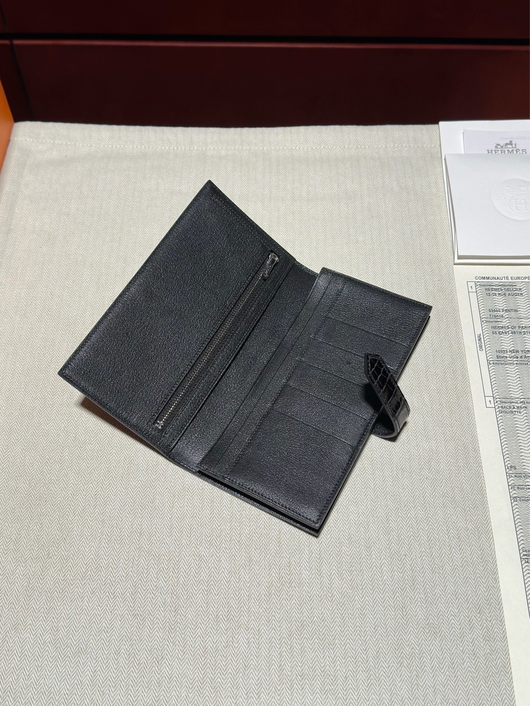 H Bean Wallet Crocodile