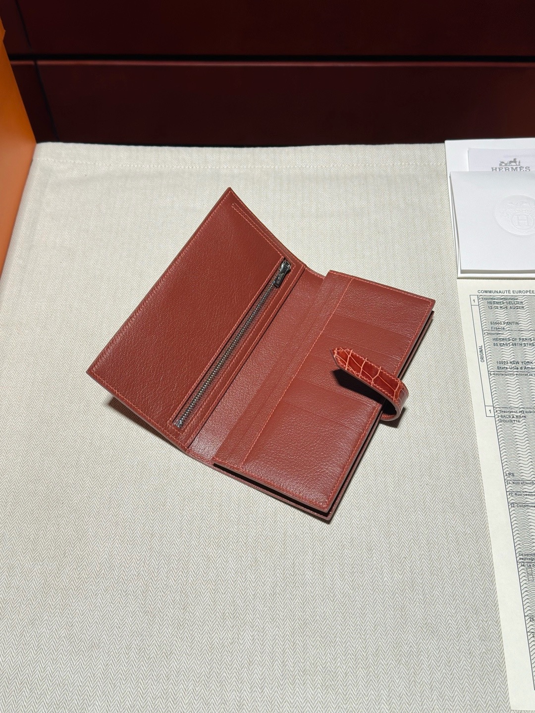 H Bean Wallet Crocodile