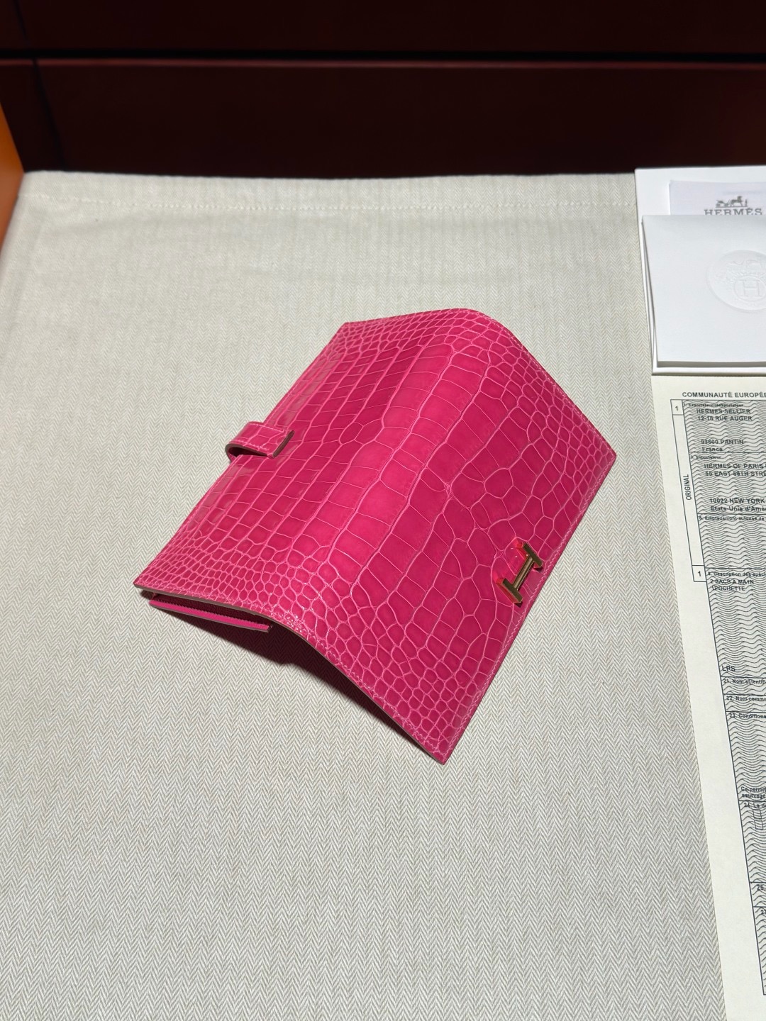 H Bean Wallet Crocodile