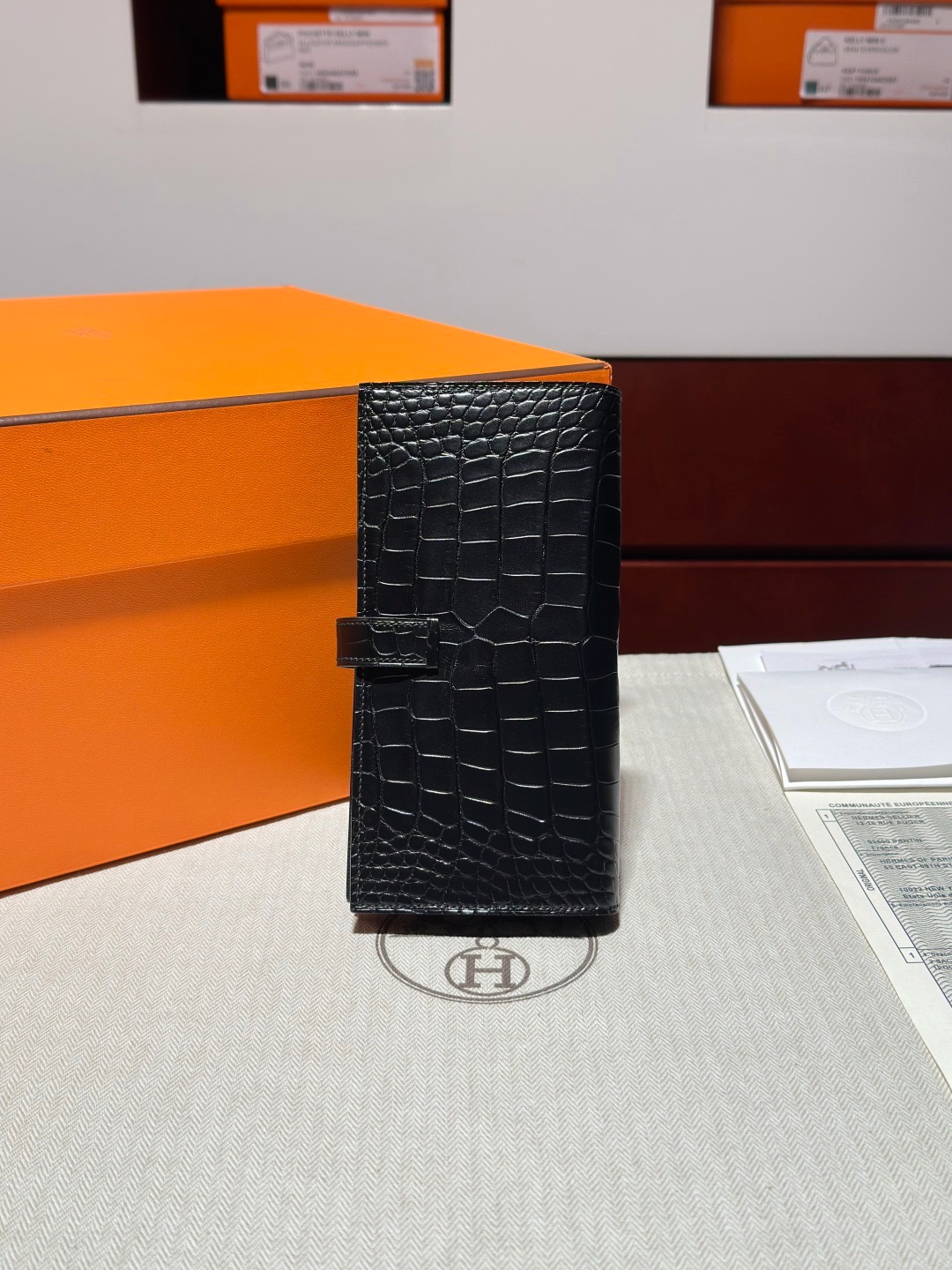 H Bean Wallet Crocodile