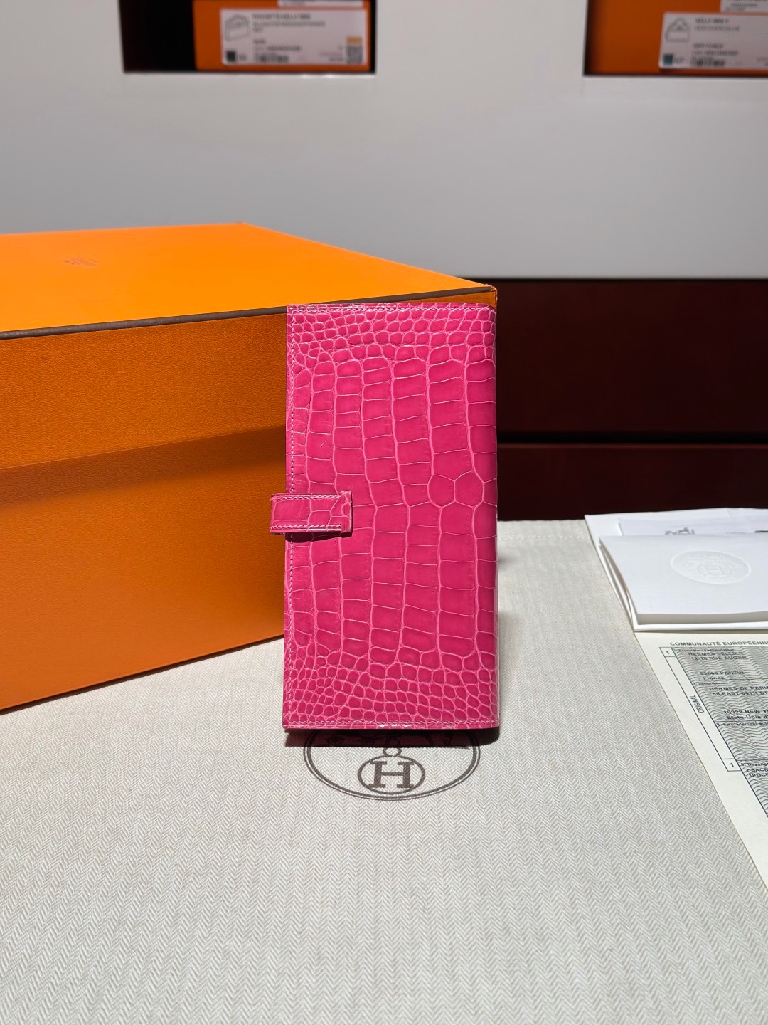 H Bean Wallet Crocodile